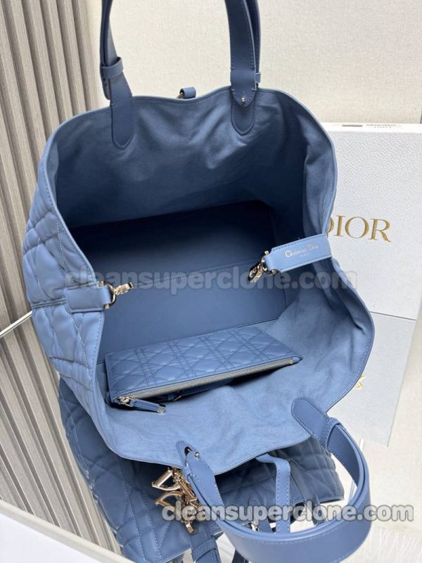 cowhide bag 1:1 Copy description and price blue Dior Handbag women 9