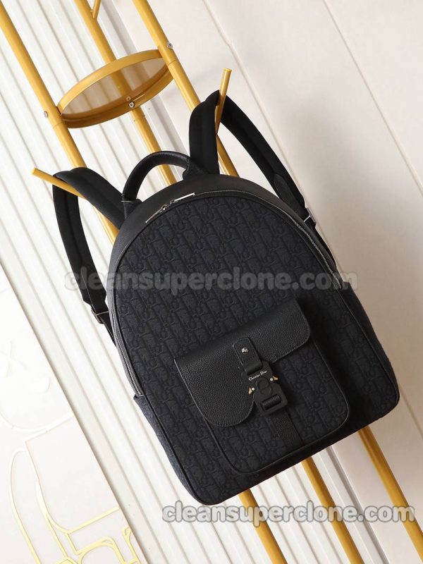 cowhide bag 1:1 Copy description and price black Dior Backpack men