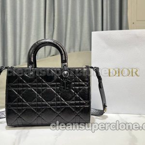 cowhide bag 1:1 Copy description and price black Dior Handbag women