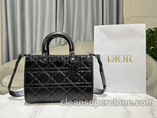 cowhide bag 1:1 Copy description and price black Dior Handbag women