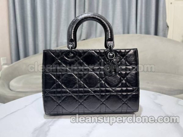 cowhide bag 1:1 Copy description and price black Dior Handbag women 2