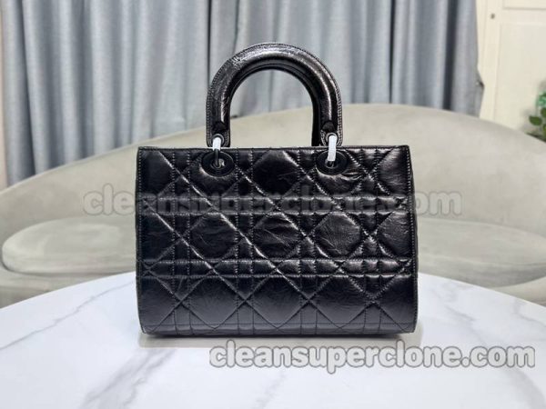 cowhide bag 1:1 Copy description and price black Dior Handbag women 3