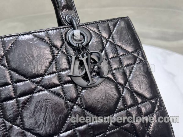 cowhide bag 1:1 Copy description and price black Dior Handbag women 4