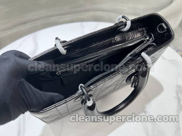 cowhide bag 1:1 Copy description and price black Dior Handbag women 8