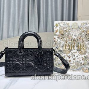 cowhide bag 1:1 Copy description and price black Dior Handbag women