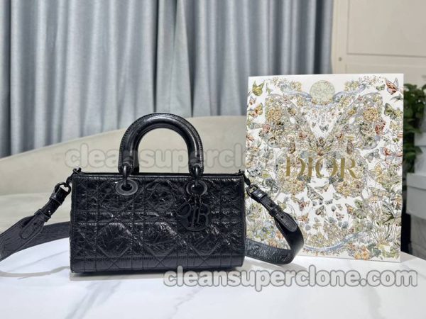 cowhide bag 1:1 Copy description and price black Dior Handbag women