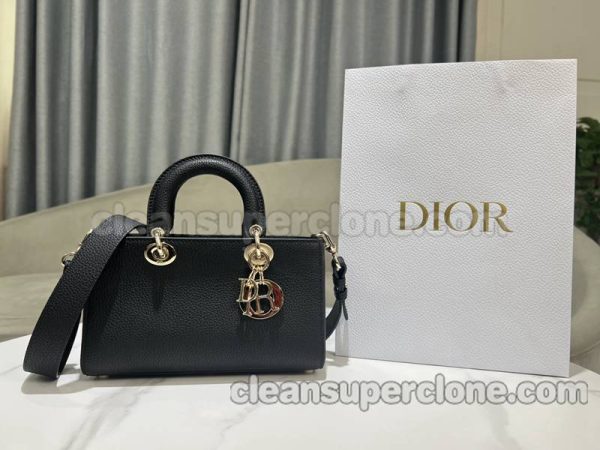 cowhide bag 1:1 Copy description and price black Dior Handbag women