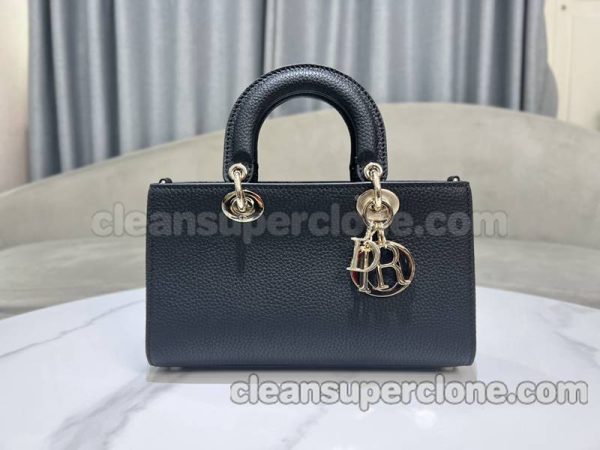 cowhide bag 1:1 Copy description and price black Dior Handbag women 3