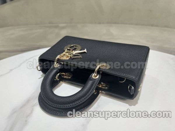 cowhide bag 1:1 Copy description and price black Dior Handbag women 6