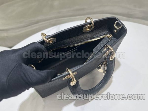 cowhide bag 1:1 Copy description and price black Dior Handbag women 8