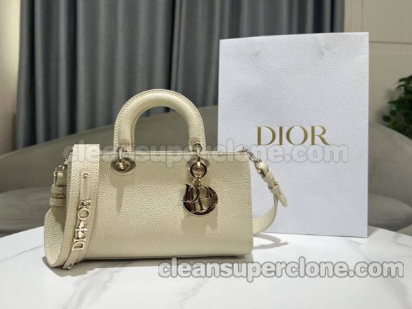 cowhide bag 1:1 Copy description and price White Dior Handbag women