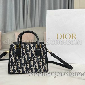 cowhide bag 1:1 Copy description and price blue Dior Handbag Shoulder Crossbody women