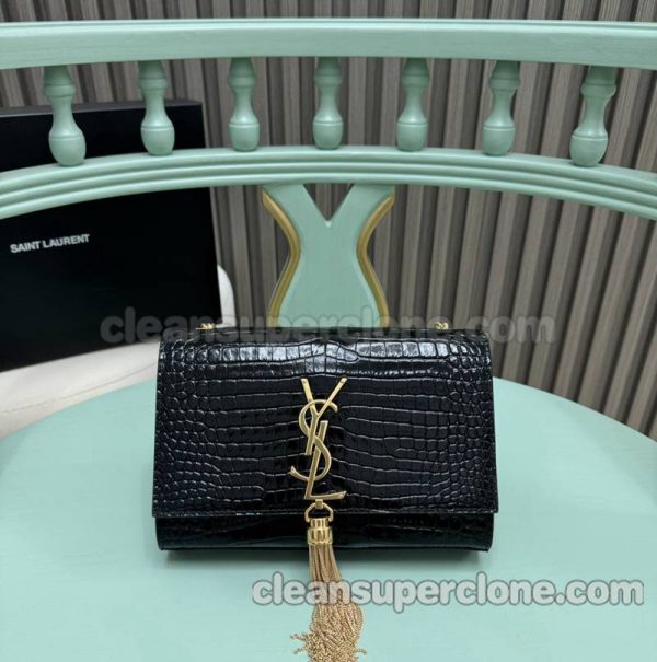 YSL bag Super Clone picture and price black Shoulder cowhide women