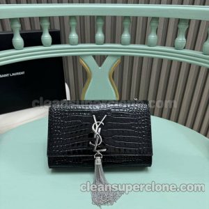 Shoulder bag replica details and pricing black YSL cowhide women