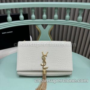 Shoulder bag replica details and pricing Light grey YSL cowhide women