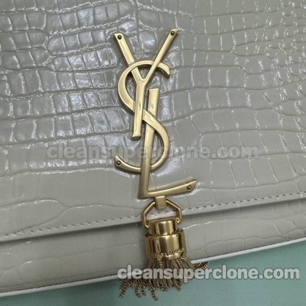 Shoulder bag replica details and pricing Light grey YSL cowhide women 5