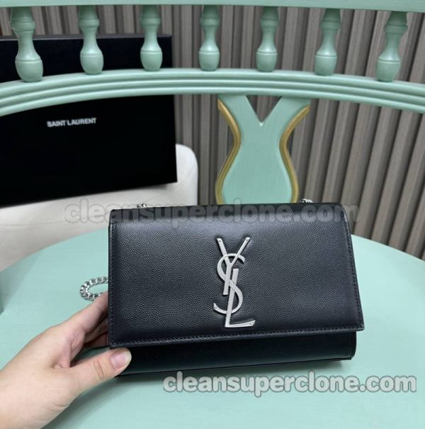 Shoulder bag replica details and pricing black YSL cowhide women