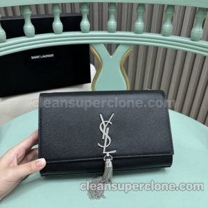 Shoulder bag replica details and pricing black YSL cowhide women