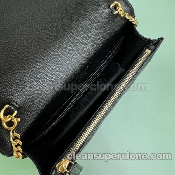 YSL bag Super Clone picture and price black Shoulder Crossbody cowhide women 8