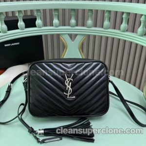 Shoulder bag replica details and pricing black YSL cowhide women