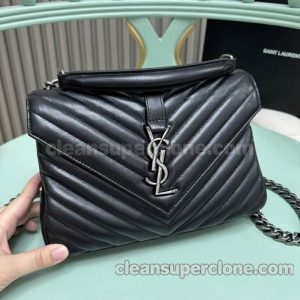 YSL bag Super Clone picture and price black Shoulder cowhide women