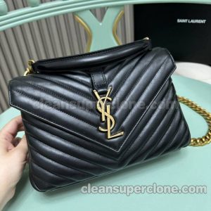 Shoulder bag replica details and pricing black YSL cowhide women