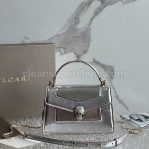 Bvlgari bag Super Clone picture and price silver Handbag Shoulder Crossbody cowhide women