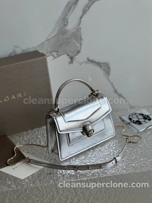 Bvlgari bag Super Clone picture and price silver Handbag Shoulder Crossbody cowhide women 2