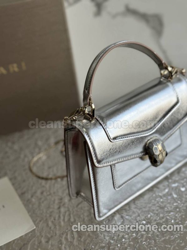 Bvlgari bag Super Clone picture and price silver Handbag Shoulder Crossbody cowhide women 5