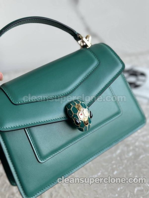 cowhide bag 1:1 Copy description and price emerald Bvlgari Handbag Shoulder Crossbody women 7