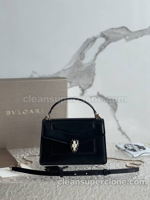 Bvlgari bag Super Clone picture and price black Handbag Shoulder Crossbody cowhide women