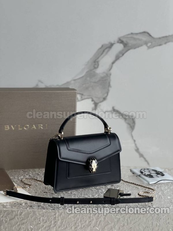 Bvlgari bag Super Clone picture and price black Handbag Shoulder Crossbody cowhide women 2