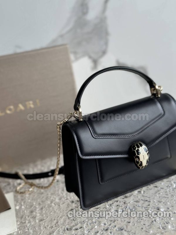 Bvlgari bag Super Clone picture and price black Handbag Shoulder Crossbody cowhide women 5