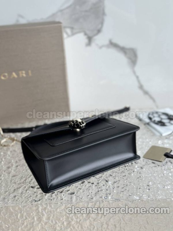 Bvlgari bag Super Clone picture and price black Handbag Shoulder Crossbody cowhide women 7