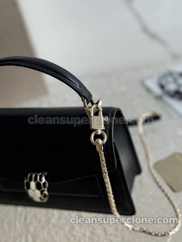 Bvlgari bag Super Clone picture and price black Handbag Shoulder Crossbody cowhide women 8