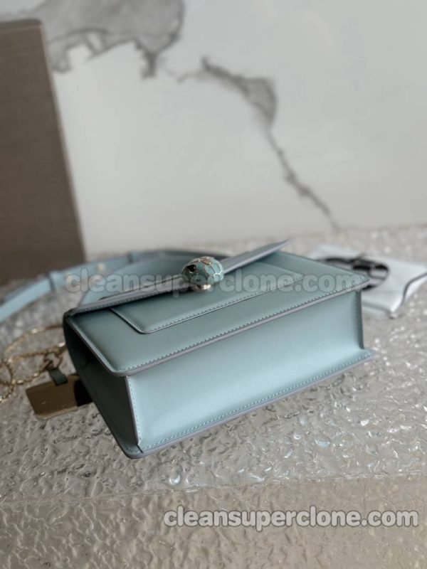 Handbag bag replica details and pricing azure Bvlgari Shoulder Crossbody cowhide women 5