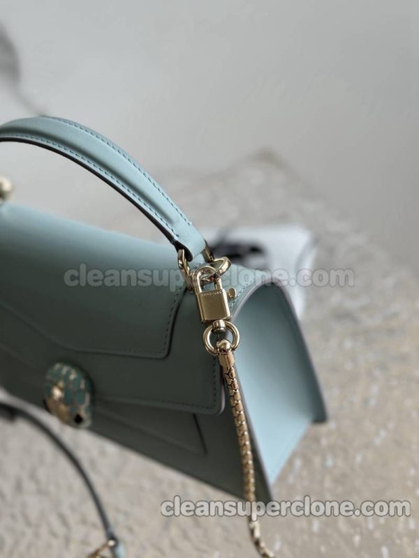 Handbag bag replica details and pricing azure Bvlgari Shoulder Crossbody cowhide women 7