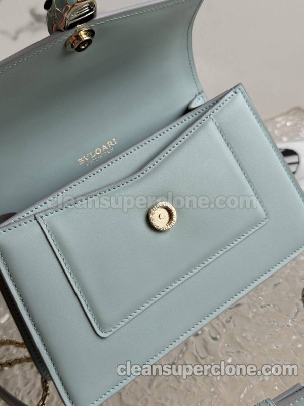 Handbag bag replica details and pricing azure Bvlgari Shoulder Crossbody cowhide women 9