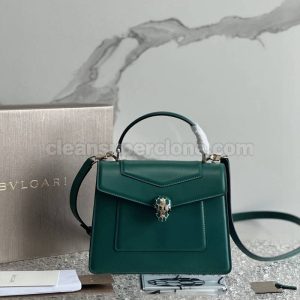 cowhide bag 1:1 Copy description and price green Bvlgari Handbag Shoulder Crossbody women