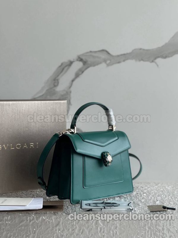 cowhide bag 1:1 Copy description and price green Bvlgari Handbag Shoulder Crossbody women 2