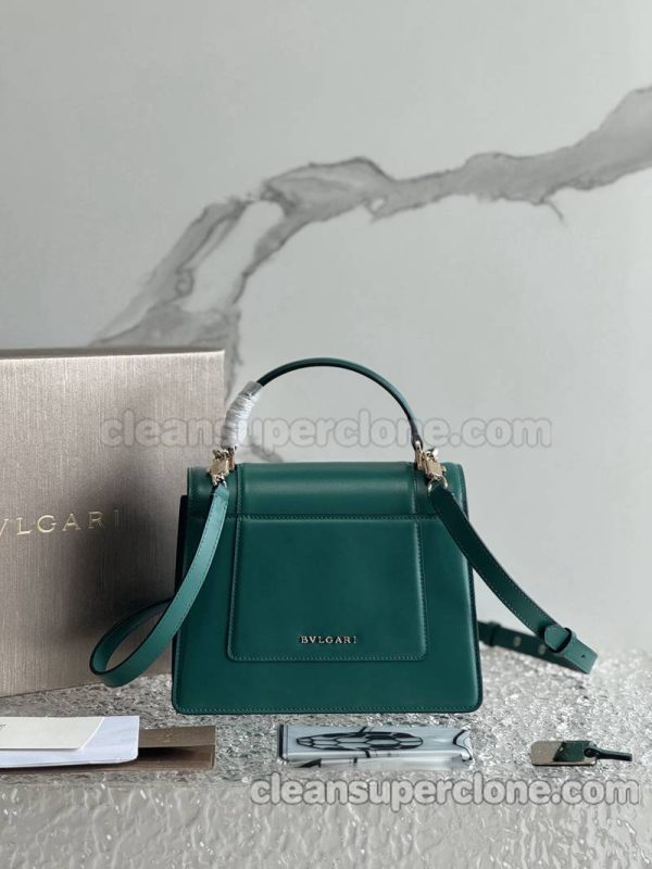 cowhide bag 1:1 Copy description and price green Bvlgari Handbag Shoulder Crossbody women 3