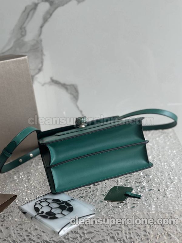 cowhide bag 1:1 Copy description and price green Bvlgari Handbag Shoulder Crossbody women 6