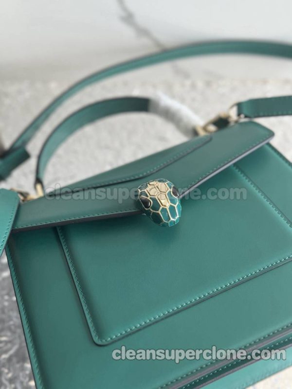 cowhide bag 1:1 Copy description and price green Bvlgari Handbag Shoulder Crossbody women 7