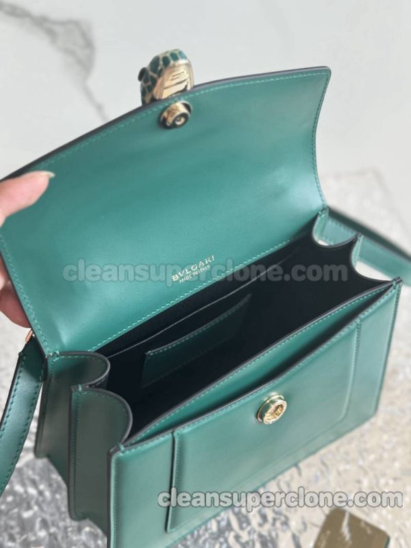 cowhide bag 1:1 Copy description and price green Bvlgari Handbag Shoulder Crossbody women 8