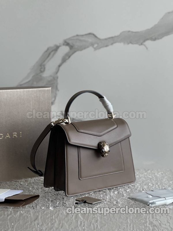 Bvlgari bag Super Clone picture and price brown Handbag Shoulder Crossbody cowhide women 2