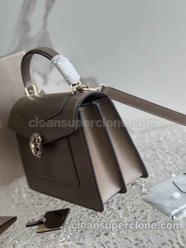 Bvlgari bag Super Clone picture and price brown Handbag Shoulder Crossbody cowhide women 4