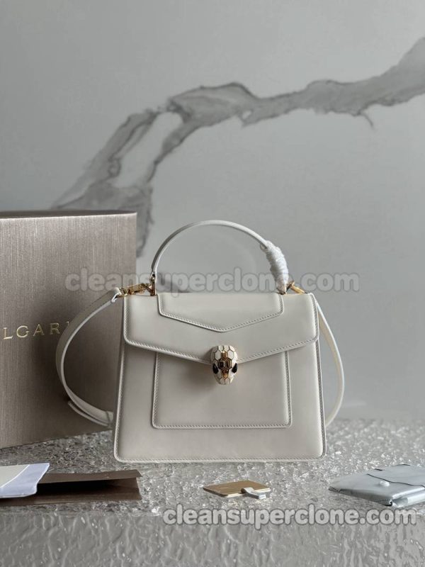 Handbag bag replica details and pricing white Bvlgari Shoulder Crossbody cowhide women