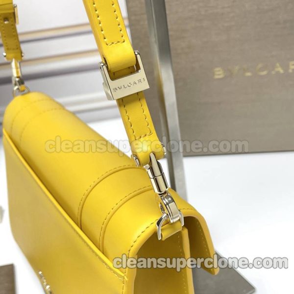 cowhide bag 1:1 Copy description and price yellow Bvlgari Shoulder women 3