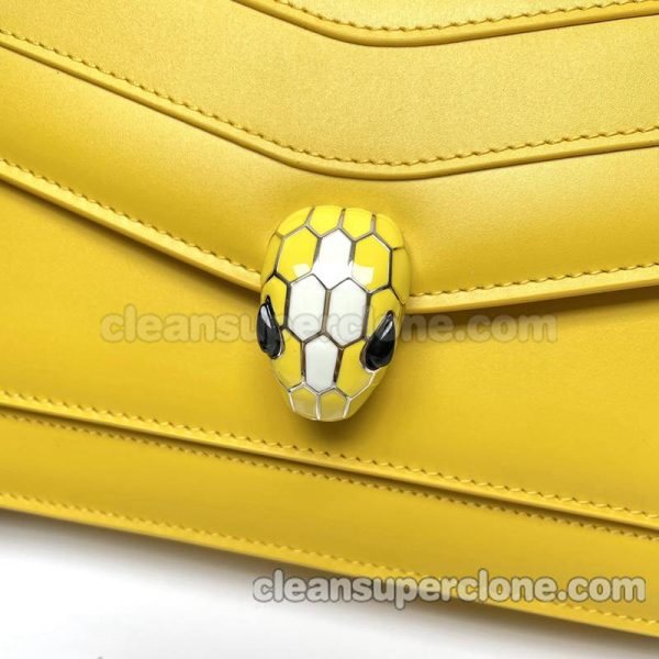 cowhide bag 1:1 Copy description and price yellow Bvlgari Shoulder women 4