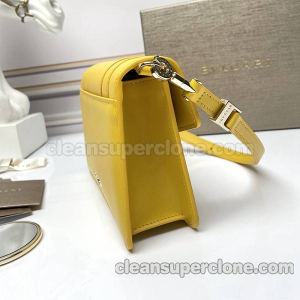 cowhide bag 1:1 Copy description and price yellow Bvlgari Shoulder women 7